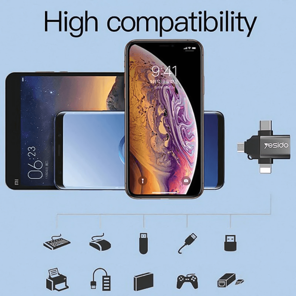 محول OTG يسيدو 3 في 1 GS15 USB 2.0