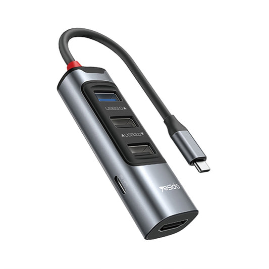 Yesido HB22 5-in-1 USB-C PD Hub - Black
