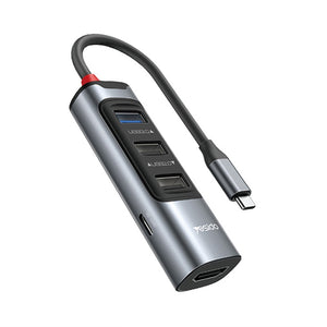 Yesido HB22 5-in-1 USB-C PD Hub - Black