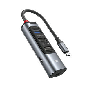 Yesido HB24 5-in-1 USB-C PD Hub - Black
