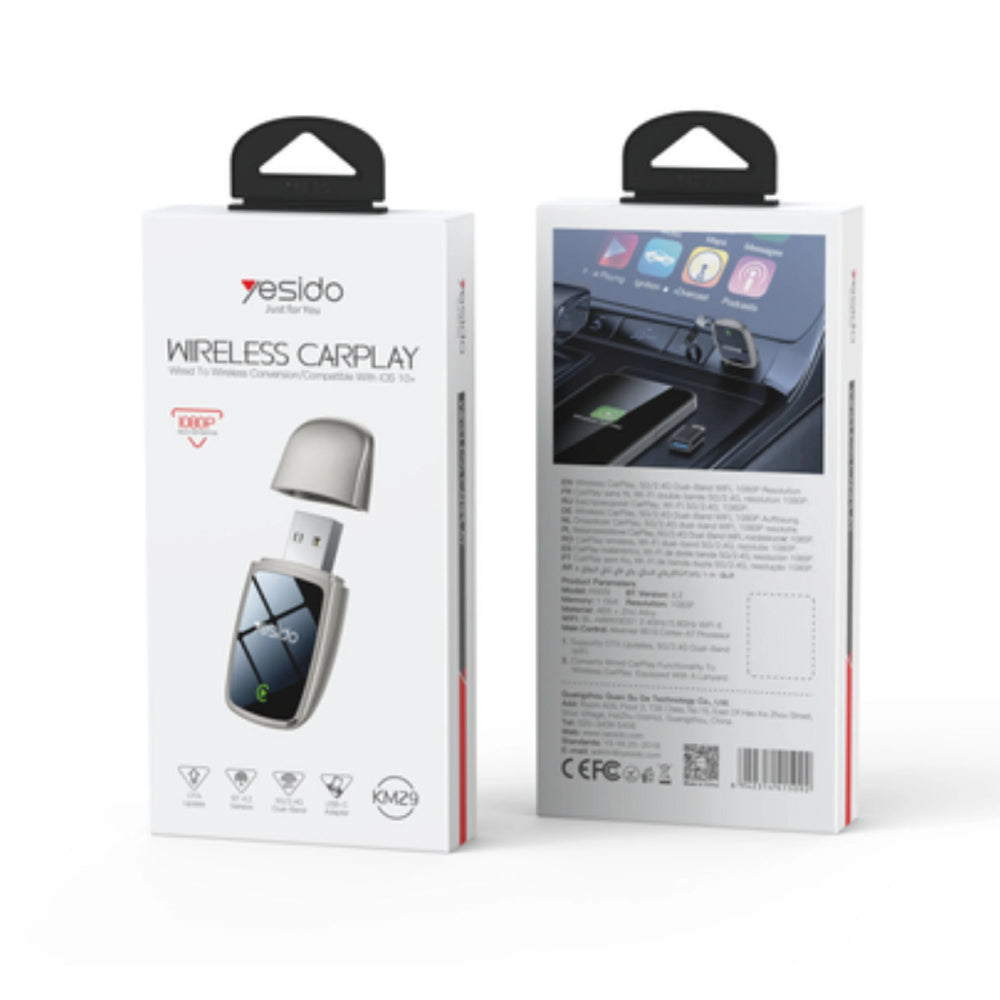 Yesido KM29 Wireless Carplay Adapter 5GHz & 2.4GHz