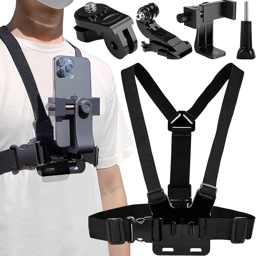 Premium Mobile Phone Chest Mount Harness – Hands-Free POV Video Stabilizer