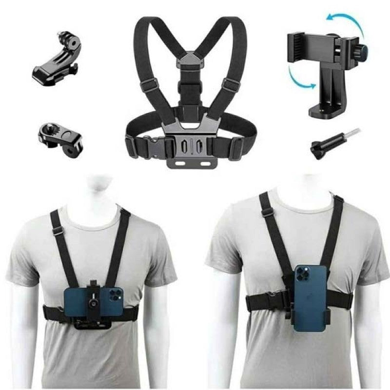 Premium Mobile Phone Chest Mount Harness – Hands-Free POV Video Stabilizer