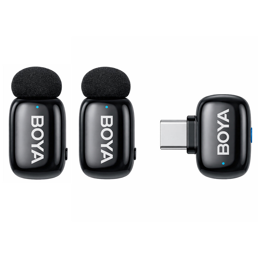 ميكروفون بويا ميني الأصلي اللاسلكي المزدوج الذكي (BOYA Mini USB-C) – قطعتين إرسال للموبايل وصناع المحتوى